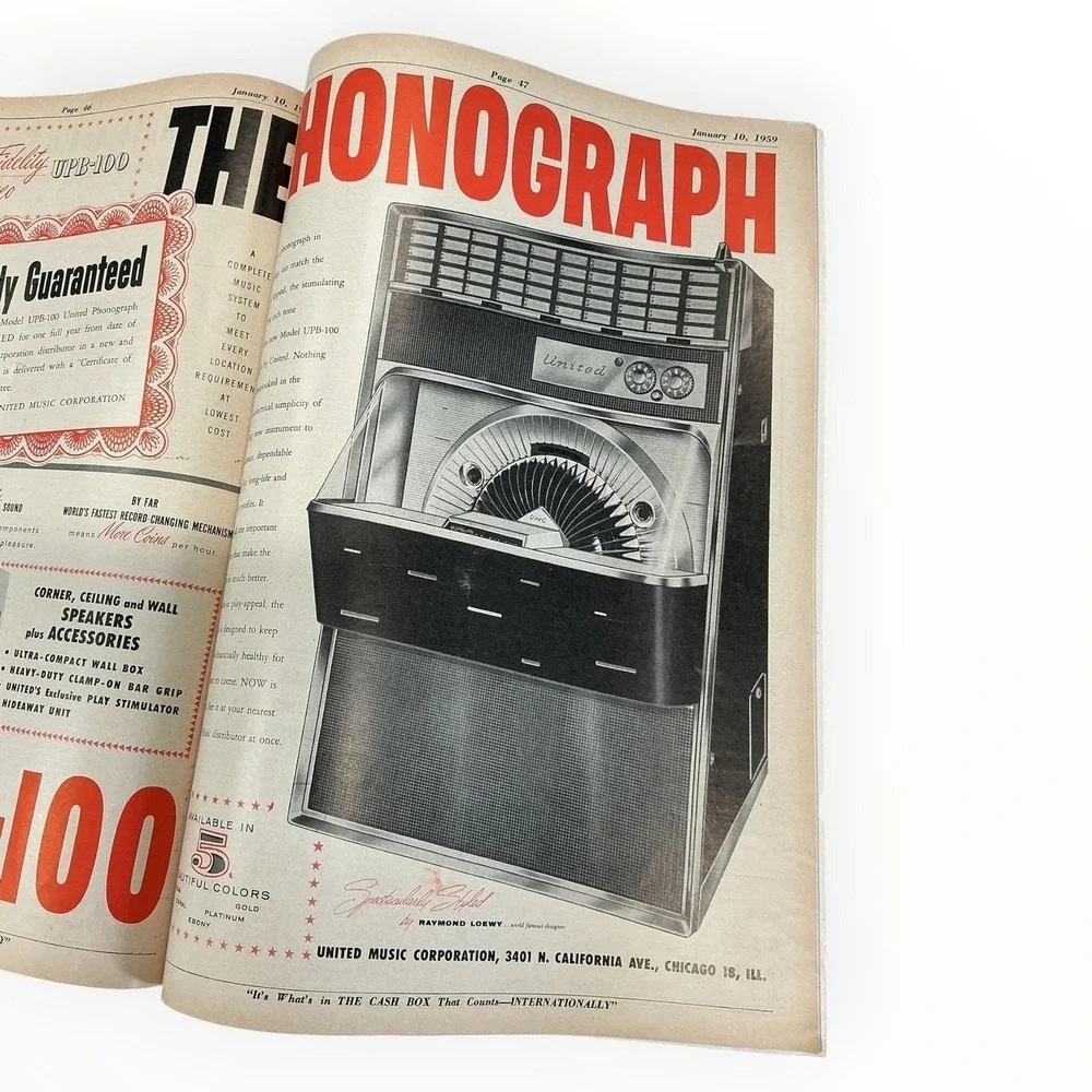 The Cash Box‎ Magazine January 10 1959 The Kingston Trio Jon James Elvis Presley